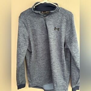 Under Armour Men's Heathered Blue Quarter Zip-Up Sweatshirt